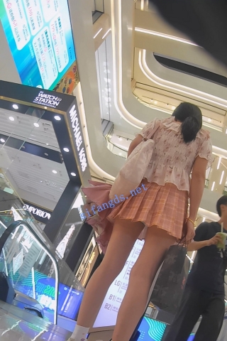 『D·D』-218-粉色超短百褶裙，少妇，浅蓝内