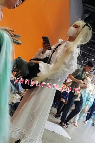 JQY-156两个穹妹超长连衣裙高难度，都是粉内