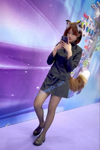 trump1310【KFC】OL制服COSER学生妹·薄款黑丝袜紫色内内前后CD